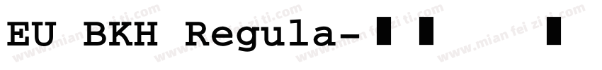 EU BKH Regula字体转换